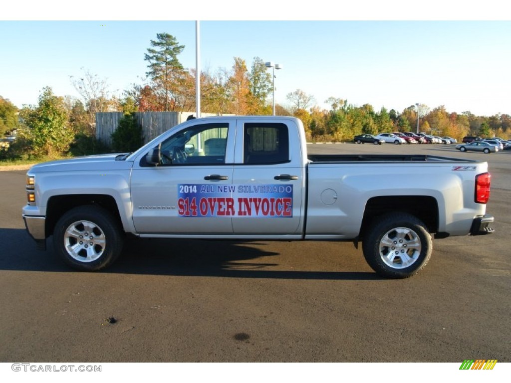 2014 Silverado 1500 LTZ Z71 Double Cab 4x4 - Silver Ice Metallic / Jet Black photo #3