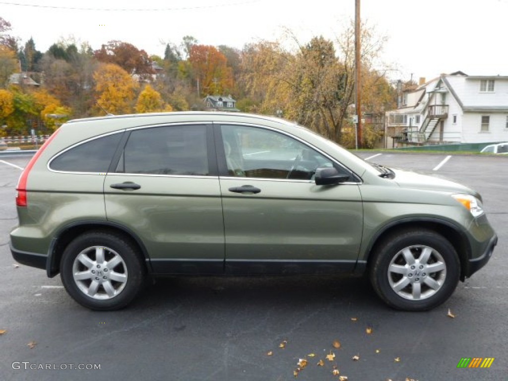 2008 CR-V EX 4WD - Green Tea Metallic / Ivory photo #10