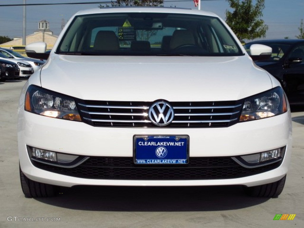 2014 Passat TDI SEL Premium - Candy White / Cornsilk Beige photo #2