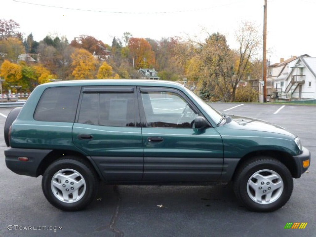 1999 RAV4 4WD - Deep Jewel Green Pearl / Gray photo #10
