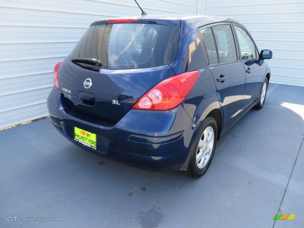2008 Versa 1.8 SL Hatchback - Blue Onyx / Charcoal photo #4