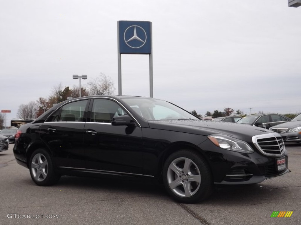 2014 E 350 4Matic Sedan - Black / Silk Beige/Espresso Brown photo #3