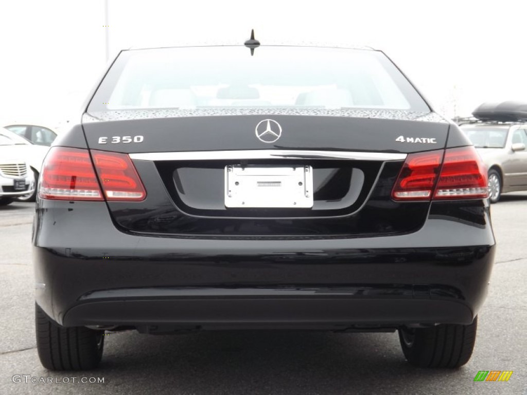 2014 E 350 4Matic Sedan - Black / Silk Beige/Espresso Brown photo #4