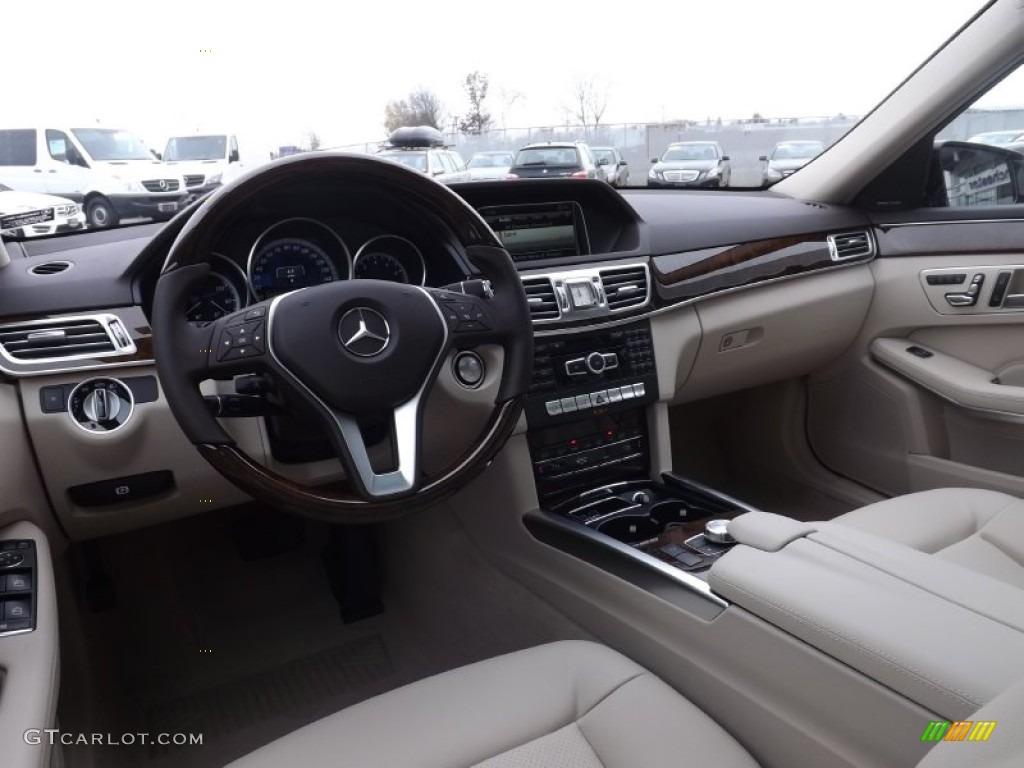 2014 E 350 4Matic Sedan - Black / Silk Beige/Espresso Brown photo #7