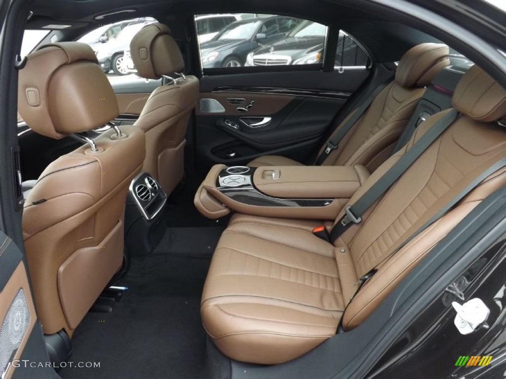 Nut Brown/Black Interior 2014 Mercedes-Benz S 550 Sedan Edition 1 Photo #87838925