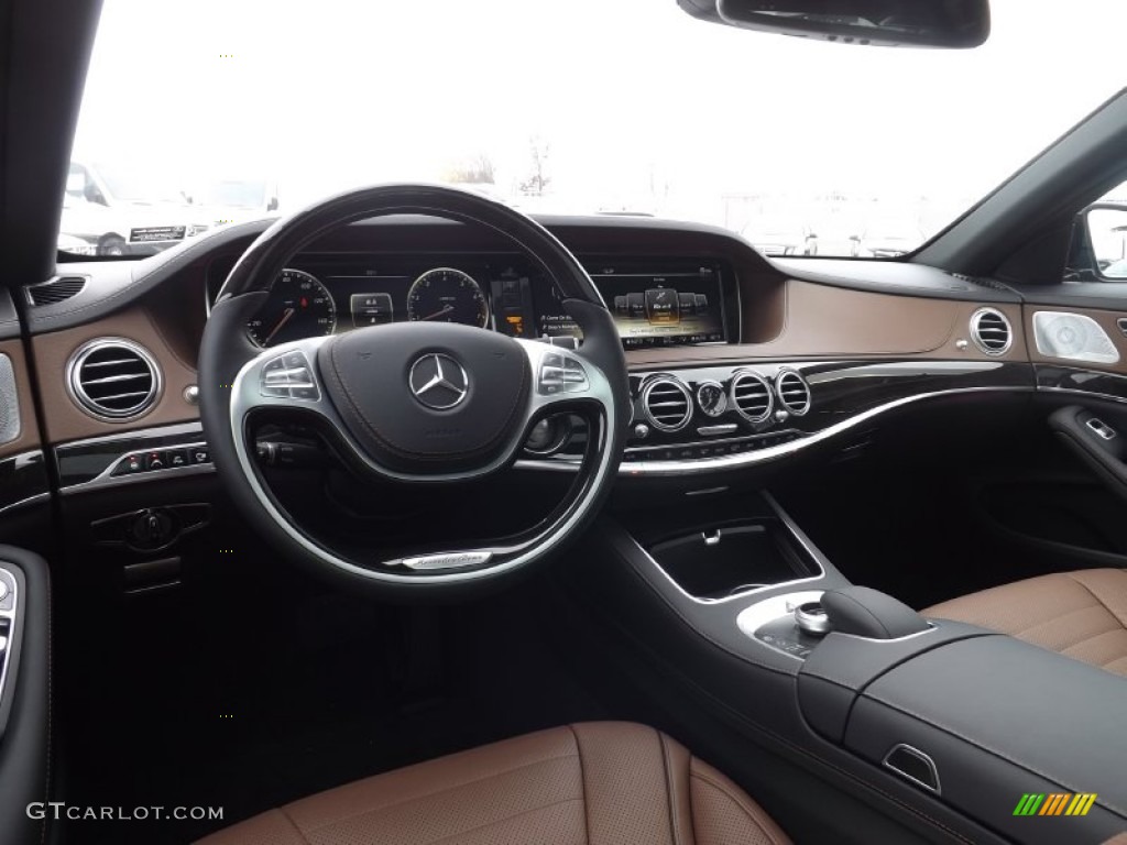 Nut Brown Black Interior 2014 Mercedes Benz S 550 Sedan Edition 1