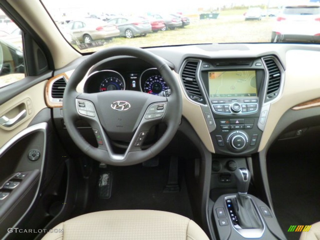 2014 Hyundai Santa Fe Sport 2.0T FWD Beige Dashboard Photo #87838964