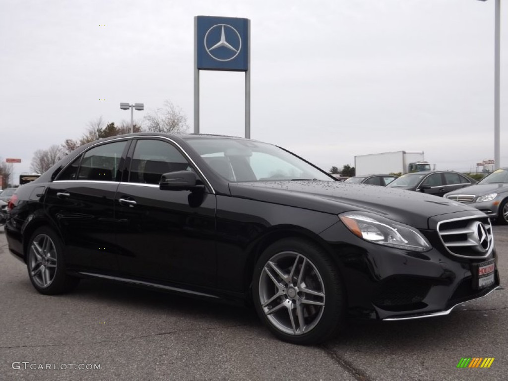 2014 E 350 4Matic Sport Sedan - Black / Black photo #3
