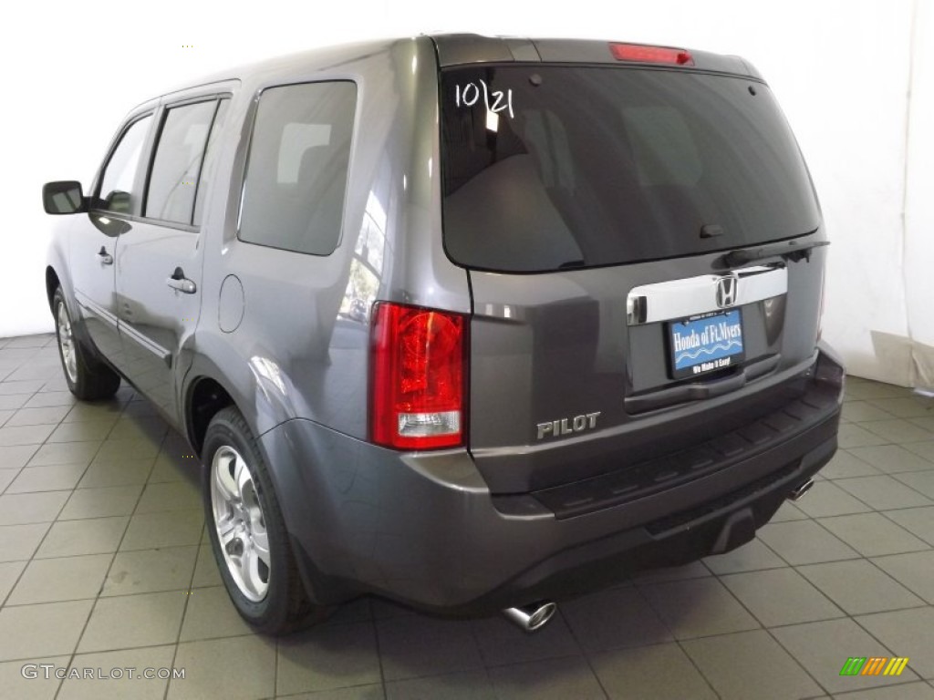 2014 Pilot EX-L - Modern Steel Metallic / Gray photo #6