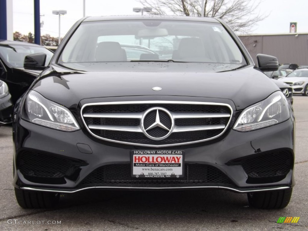 2014 E 350 4Matic Sport Sedan - Black / Silk Beige/Espresso Brown photo #2
