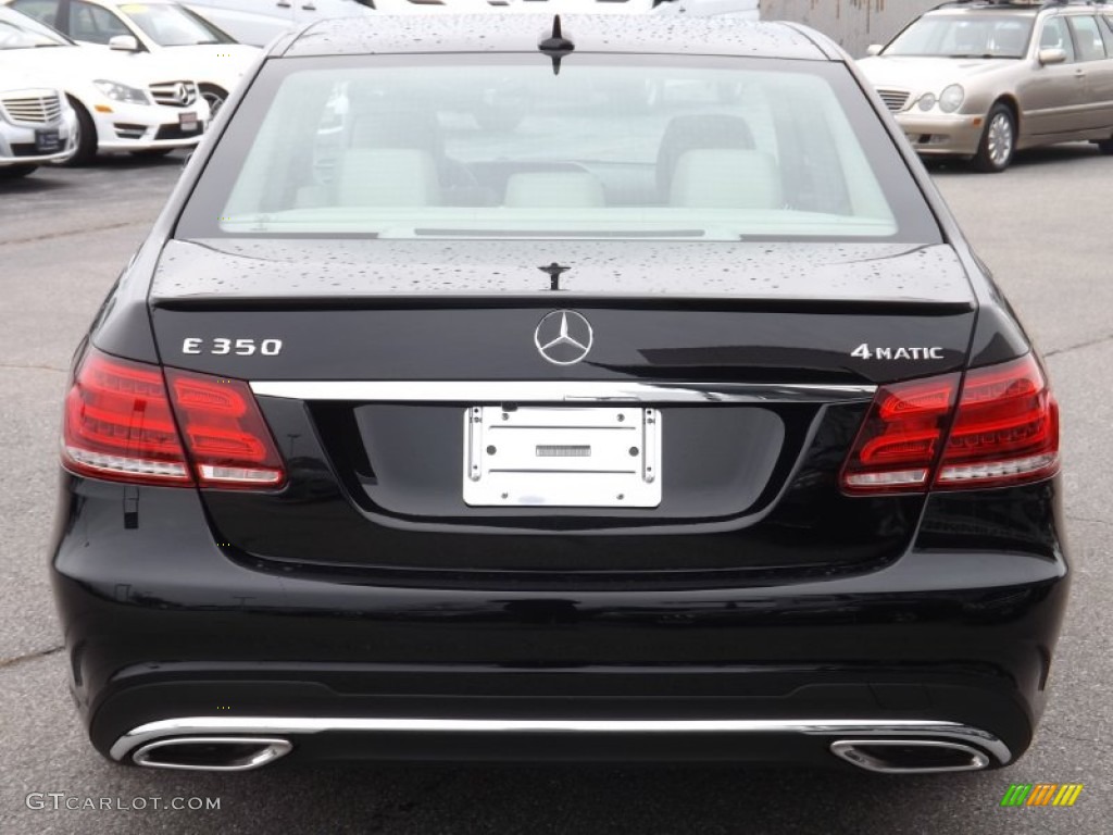 2014 E 350 4Matic Sport Sedan - Black / Silk Beige/Espresso Brown photo #4