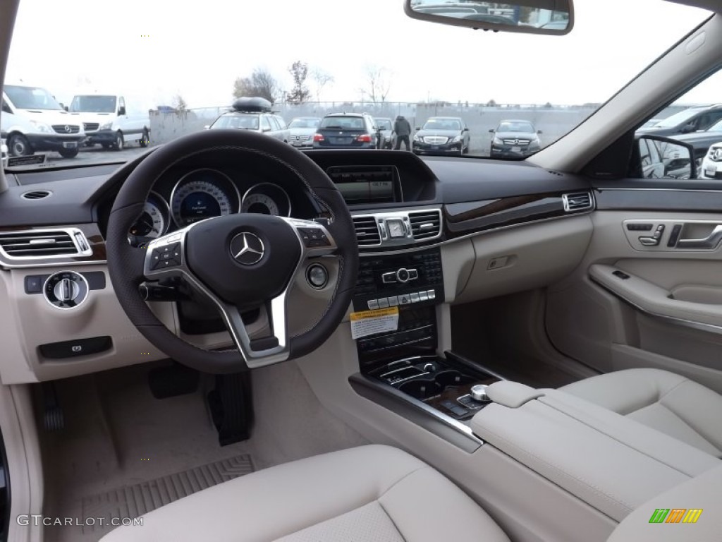 2014 E 350 4Matic Sport Sedan - Black / Silk Beige/Espresso Brown photo #6