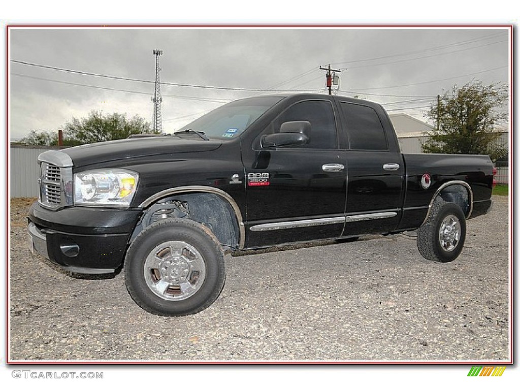 2007 Ram 2500 Laramie Quad Cab 4x4 - Brilliant Black / Medium Slate Gray photo #1