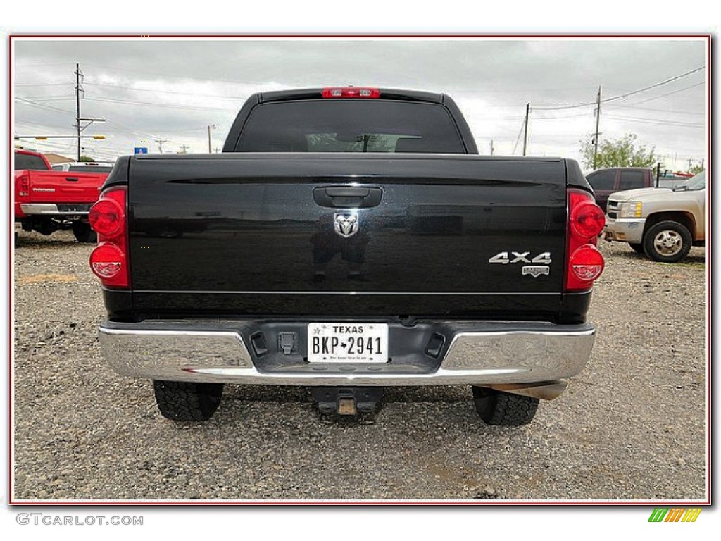 2007 Ram 2500 Laramie Quad Cab 4x4 - Brilliant Black / Medium Slate Gray photo #4