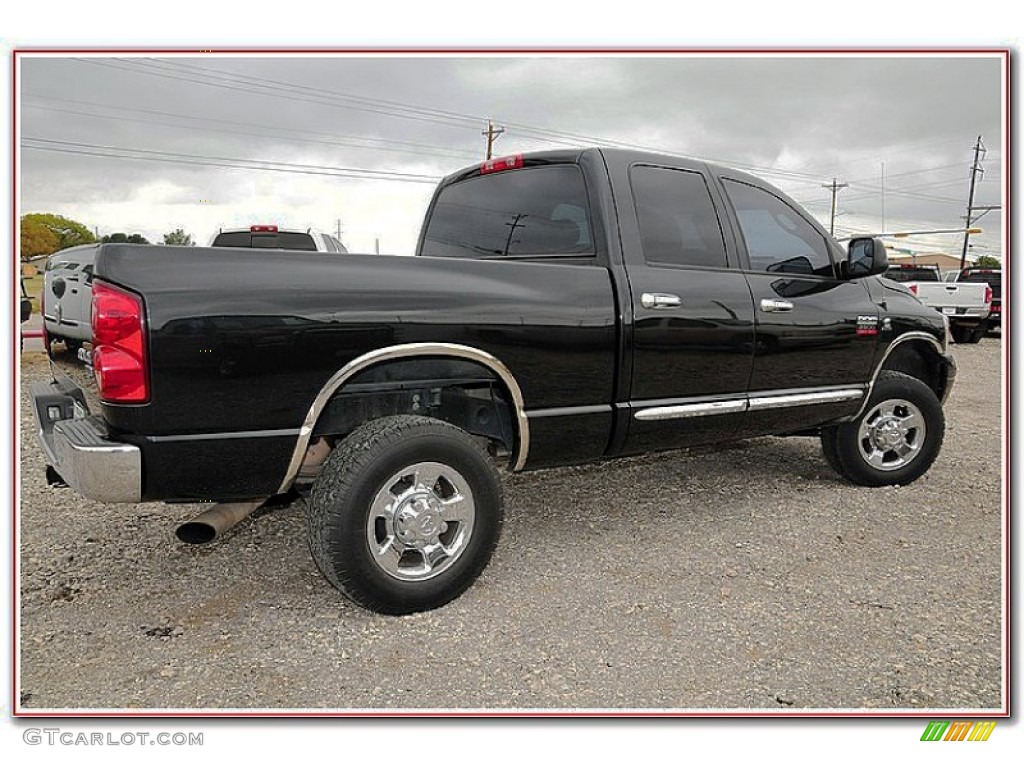 2007 Ram 2500 Laramie Quad Cab 4x4 - Brilliant Black / Medium Slate Gray photo #8