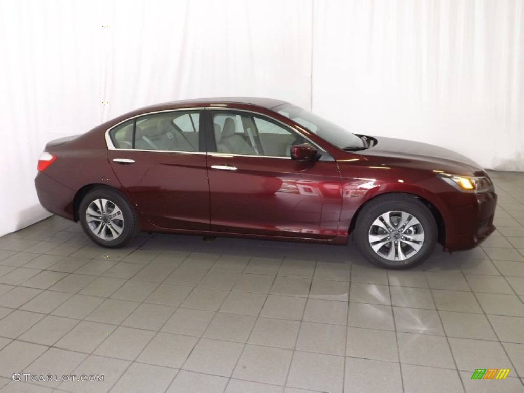 2014 Accord LX Sedan - Basque Red Pearl II / Ivory photo #5