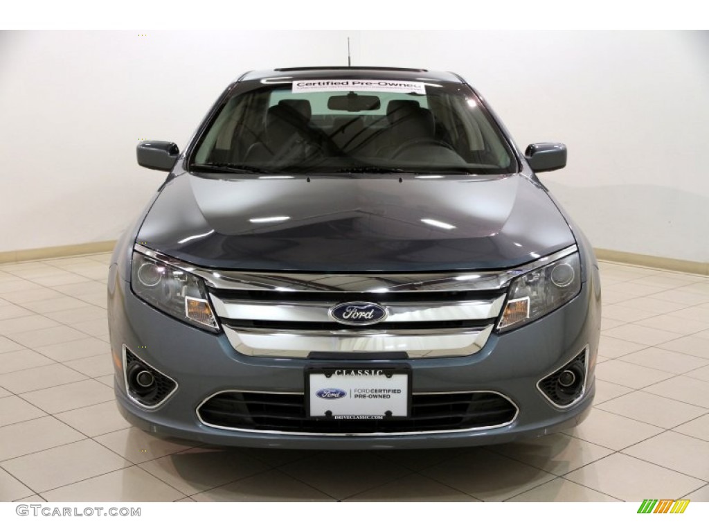 2011 Fusion SEL V6 - Steel Blue Metallic / Charcoal Black photo #2