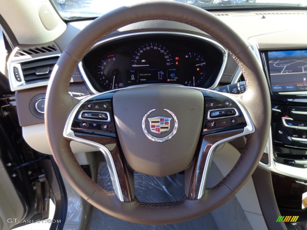 2014 Cadillac SRX Performance Shale/Brownstone Steering Wheel Photo #87846017