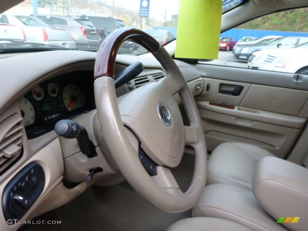 2005 Mercury Sable LS Sedan Medium Parchment Steering Wheel Photo #87848024