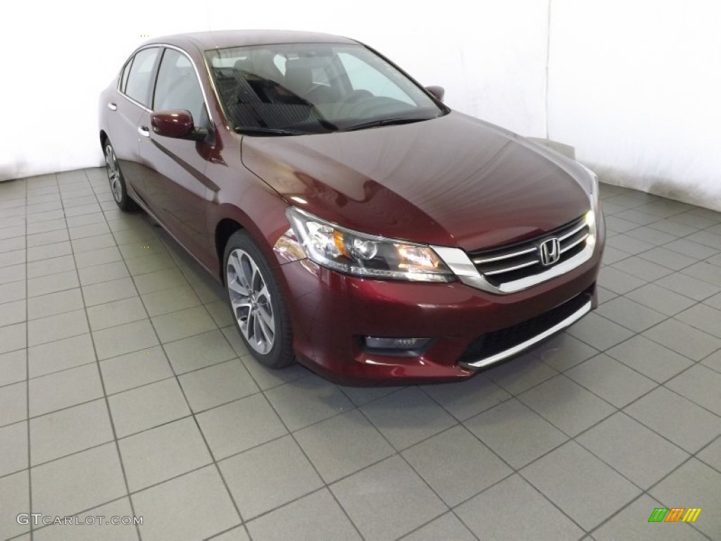 2014 Accord Sport Sedan - Basque Red Pearl II / Black photo #1
