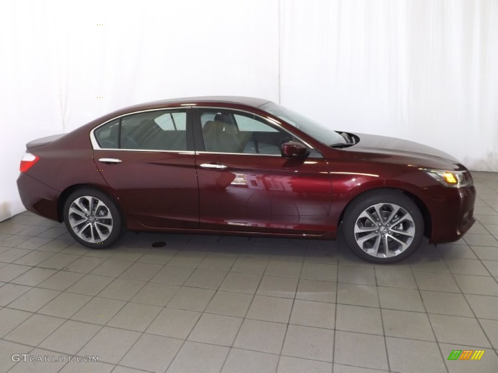 2014 Accord Sport Sedan - Basque Red Pearl II / Black photo #5
