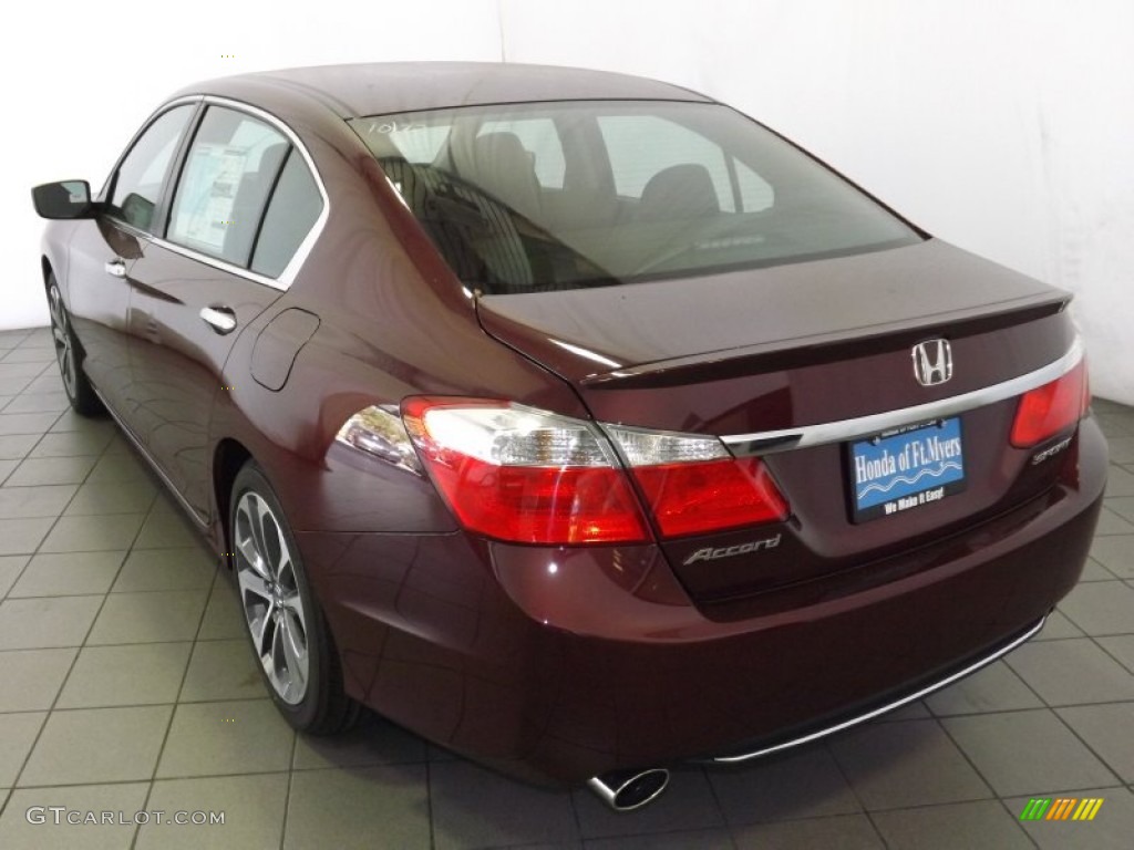2014 Accord Sport Sedan - Basque Red Pearl II / Black photo #6