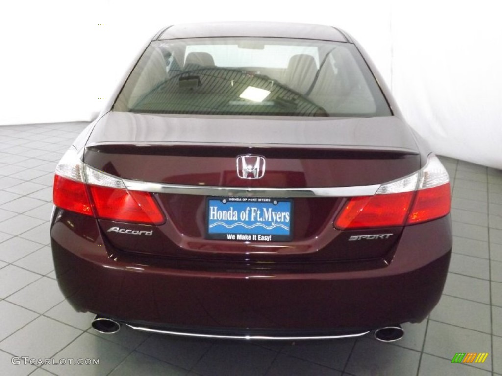 2014 Accord Sport Sedan - Basque Red Pearl II / Black photo #7