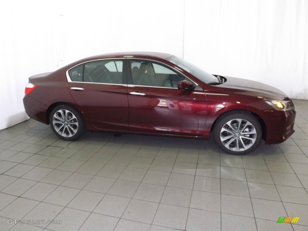 2014 Accord Sport Sedan - Basque Red Pearl II / Black photo #5