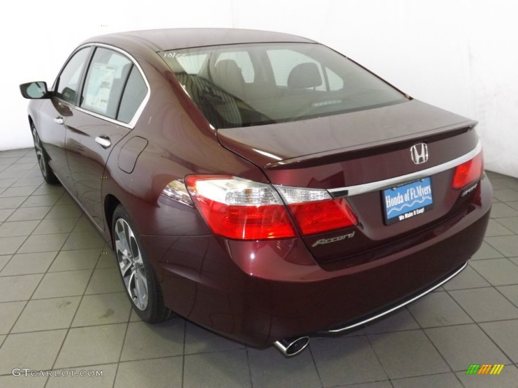 2014 Accord Sport Sedan - Basque Red Pearl II / Black photo #6