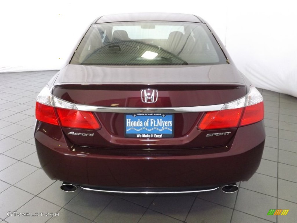 2014 Accord Sport Sedan - Basque Red Pearl II / Black photo #7
