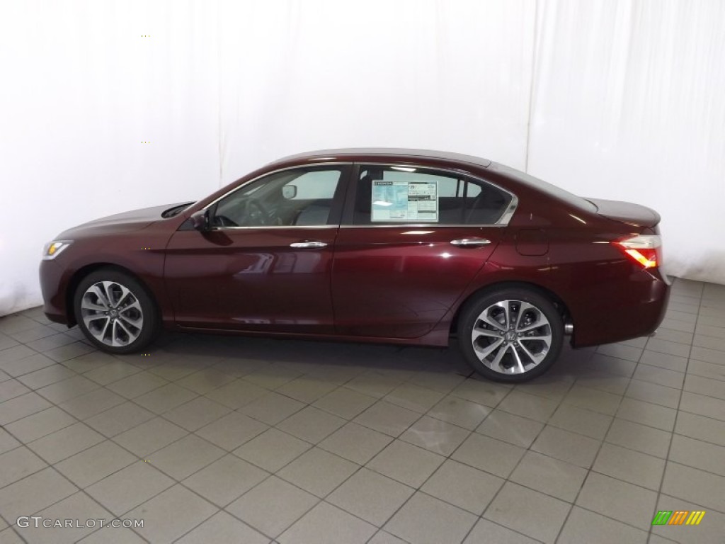 2014 Accord Sport Sedan - Basque Red Pearl II / Black photo #8