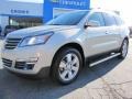 2014 Champagne Silver Metallic Chevrolet Traverse LTZ  photo #3