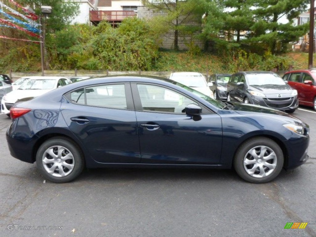 2014 MAZDA3 i Sport 4 Door - Deep Crystal Blue Mica / Black photo #6