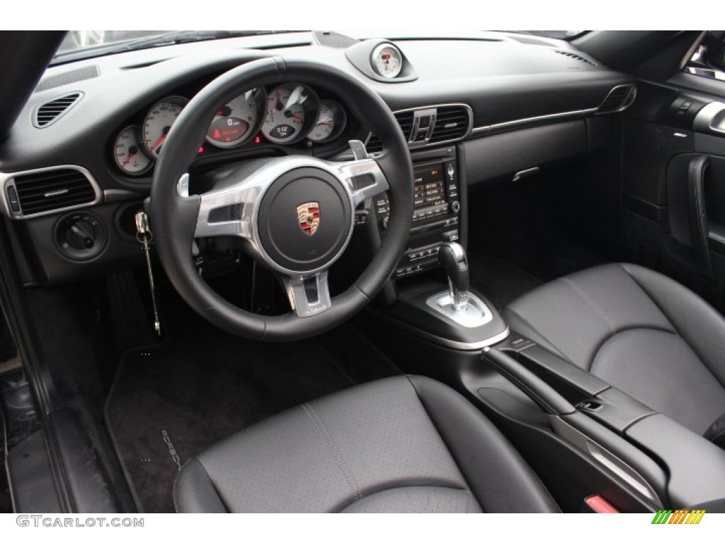 Black Interior 2011 Porsche 911 Carrera S Cabriolet Photo #87855794