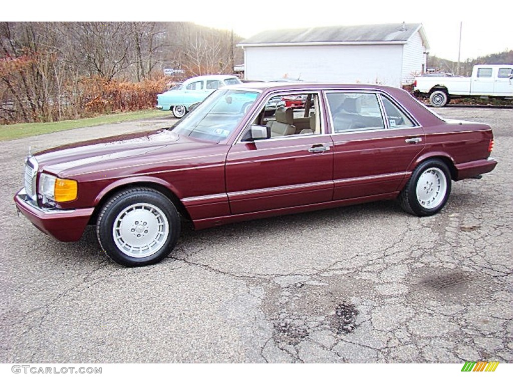 1989 S Class 560 SEL - Desert Red Metallic / Beige photo #2