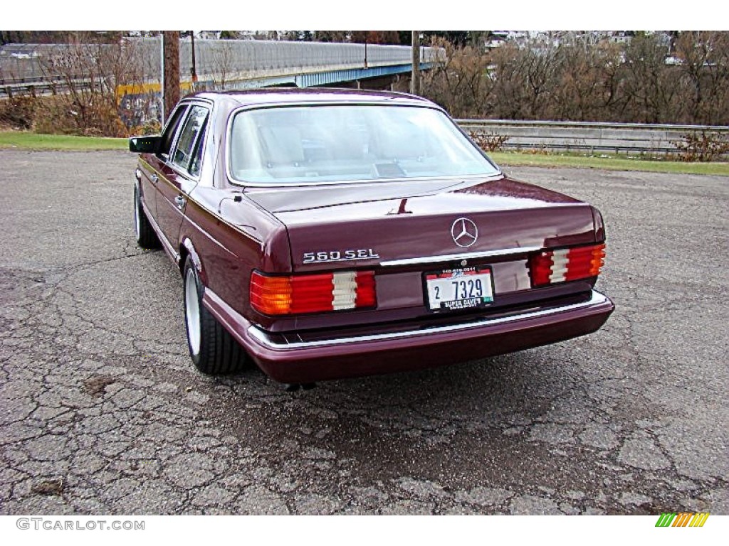 1989 S Class 560 SEL - Desert Red Metallic / Beige photo #6