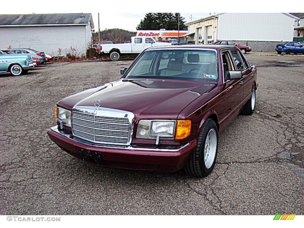 1989 S Class 560 SEL - Desert Red Metallic / Beige photo #16