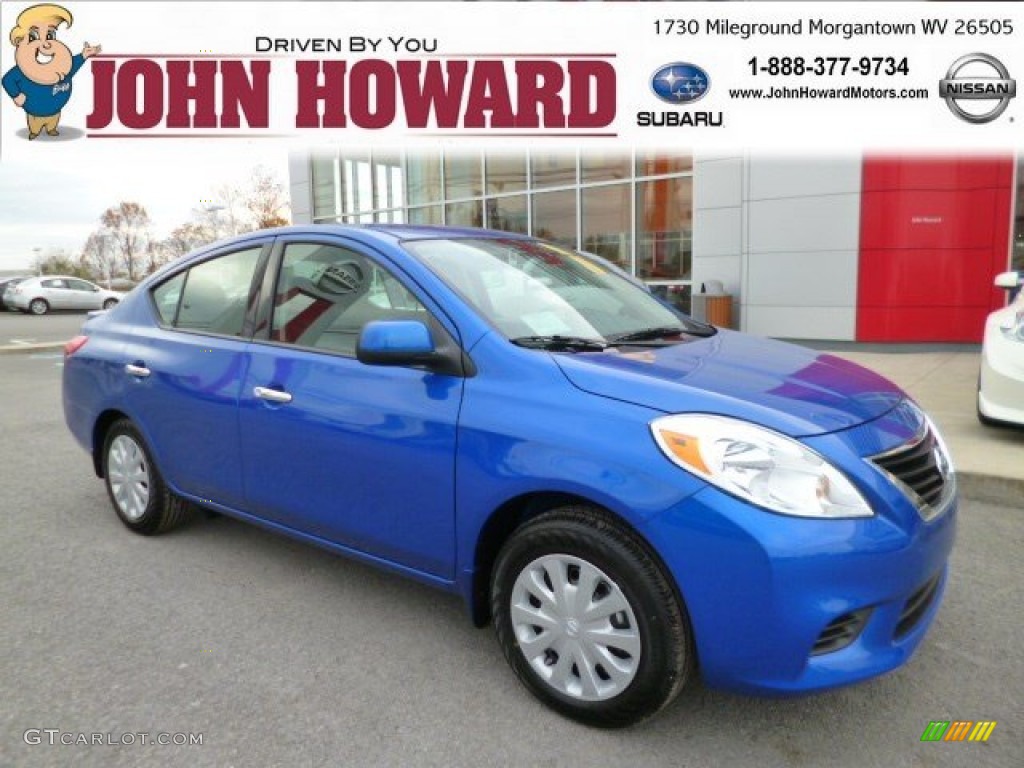 2014 Versa 1.6 SV Sedan - Metallic Blue / Charcoal photo #1