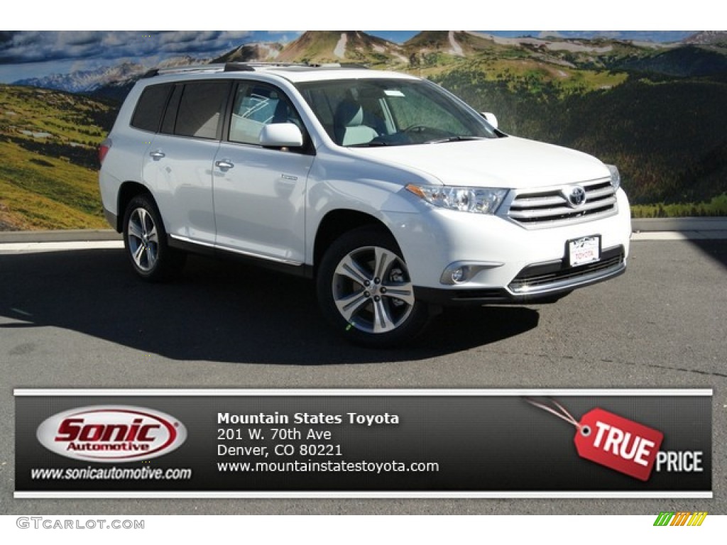 2013 Highlander Limited 4WD - Blizzard White Pearl / Ash photo #1