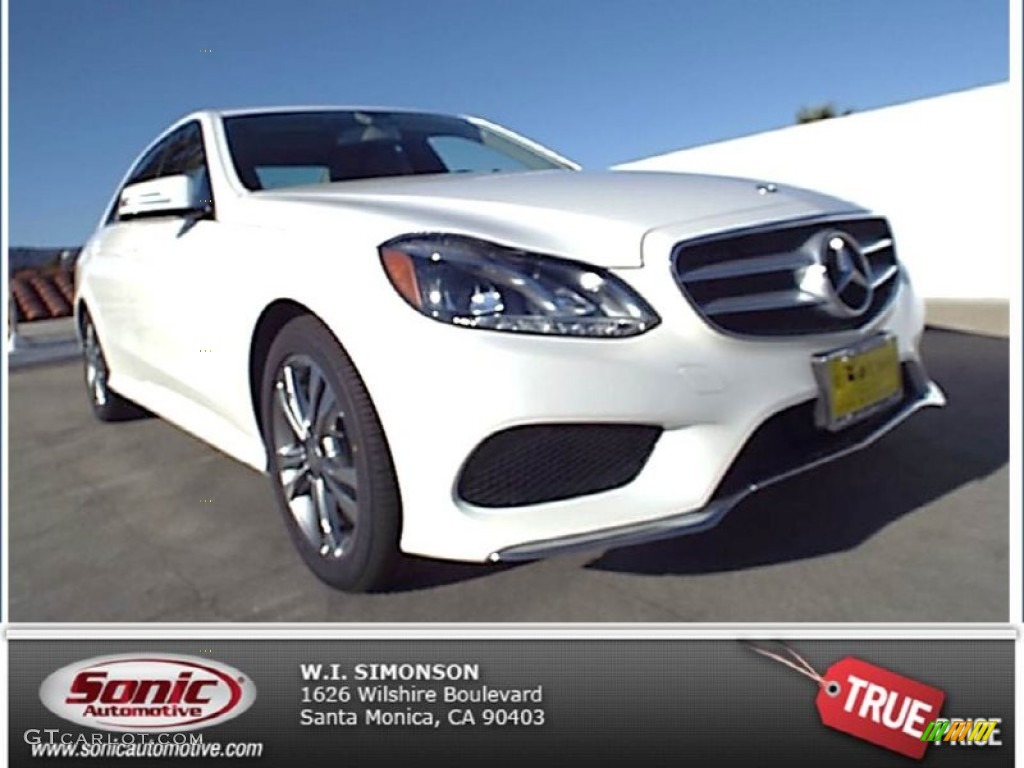 2014 E E250 BlueTEC Sedan - Diamond White Metallic / Black photo #1