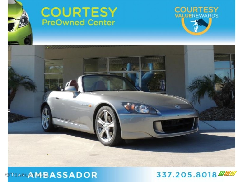 2008 S2000 Roadster - Chicane Silver Metallic / Red photo #1
