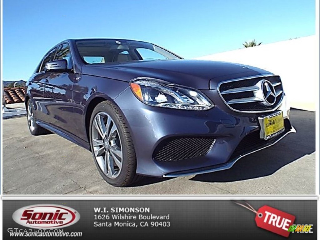2014 E 350 Sport Sedan - Indigo Blue Metallic / Silk Beige/Espresso Brown photo #1