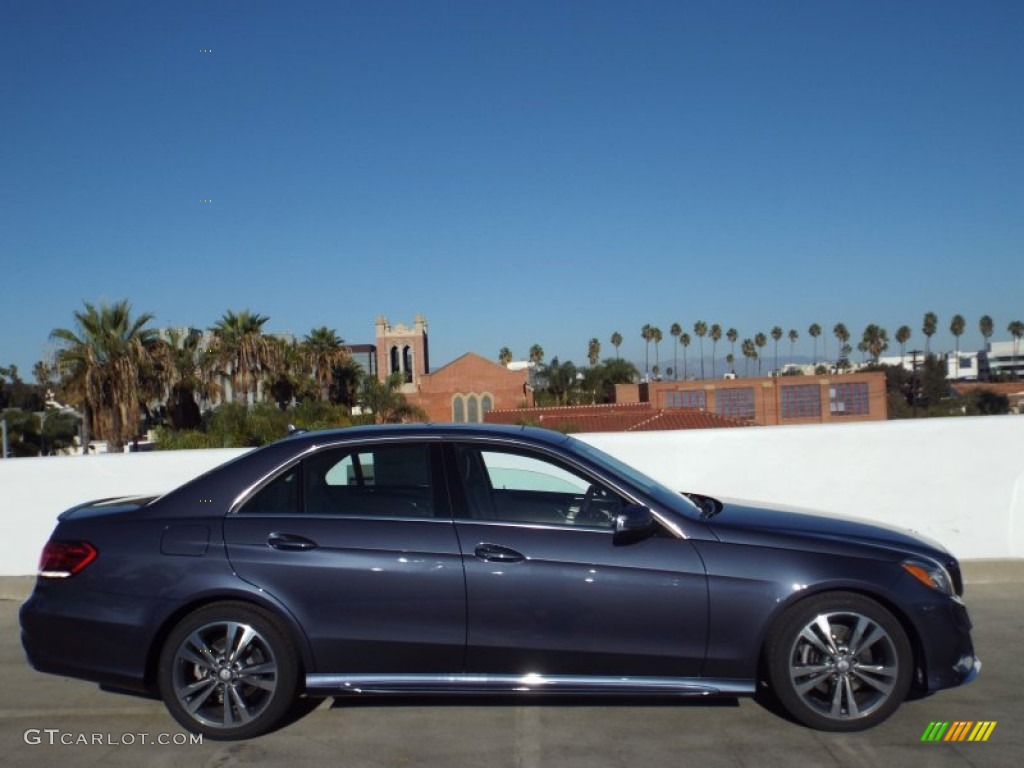 2014 E 350 Sport Sedan - Indigo Blue Metallic / Silk Beige/Espresso Brown photo #3