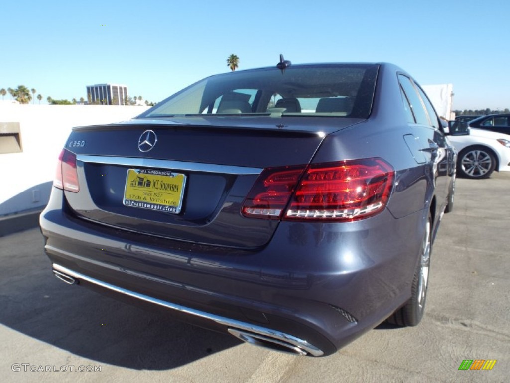 2014 E 350 Sport Sedan - Indigo Blue Metallic / Silk Beige/Espresso Brown photo #4