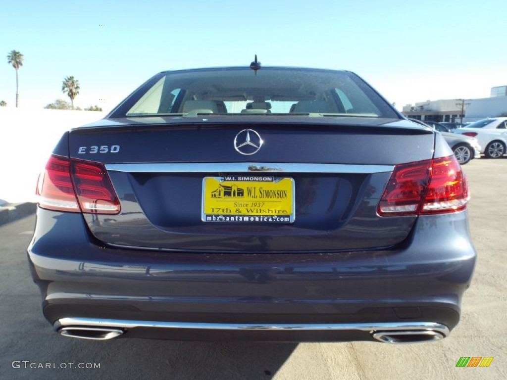 2014 E 350 Sport Sedan - Indigo Blue Metallic / Silk Beige/Espresso Brown photo #5