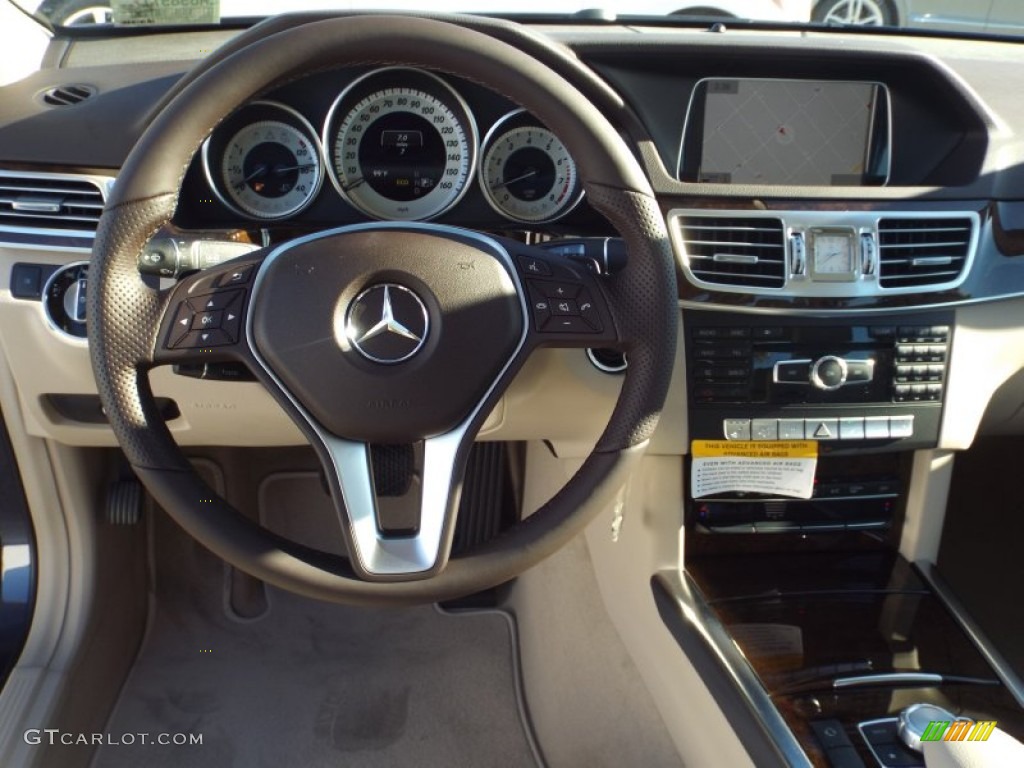2014 E 350 Sport Sedan - Indigo Blue Metallic / Silk Beige/Espresso Brown photo #9