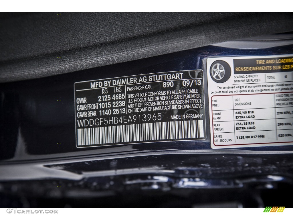 2014 Mercedes-Benz C 350 Sport Color Code Photos
