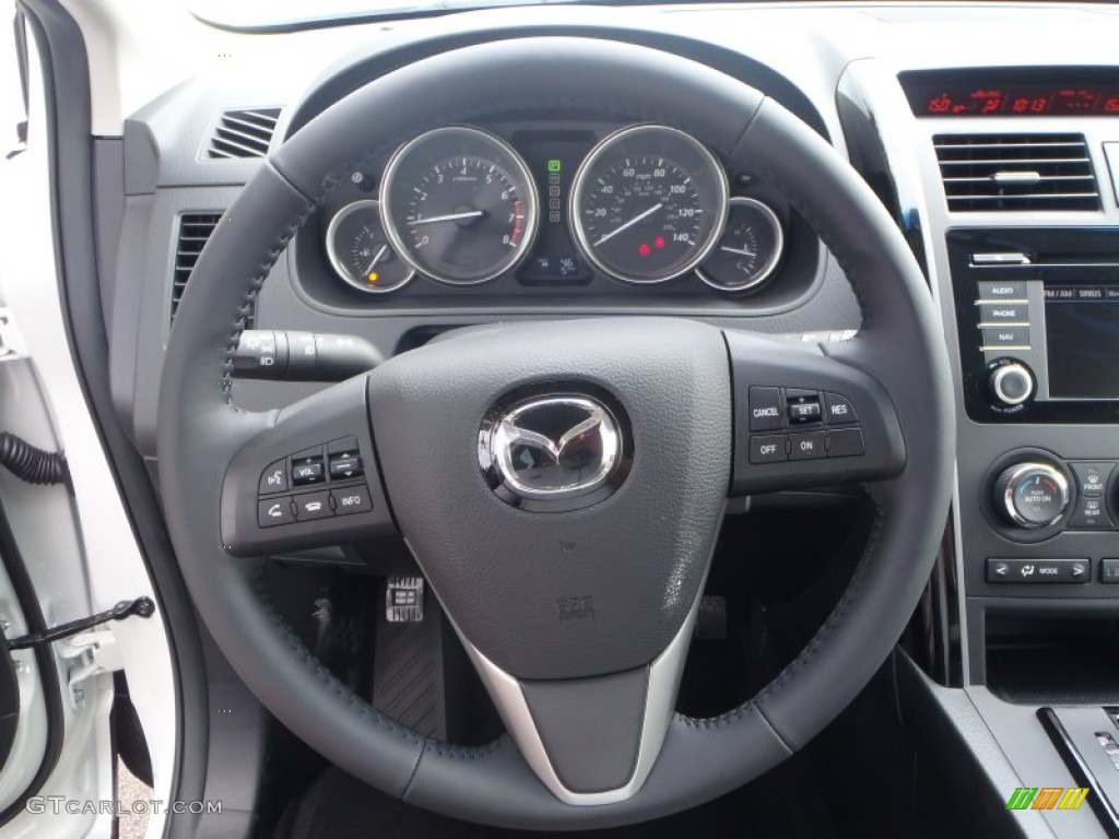 2014 Mazda CX-9 Touring Sand Steering Wheel Photo #87867874