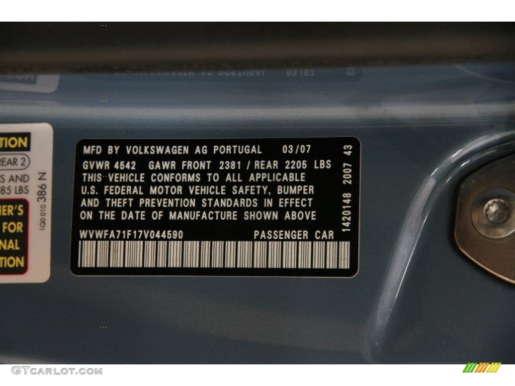 2007 Eos 2.0T - Eismeer Blue Metallic / Cornsilk Beige photo #20