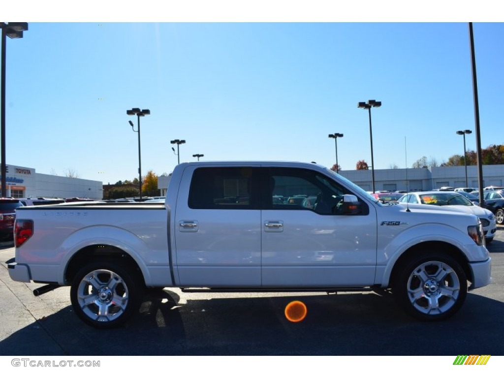 2011 F150 Limited SuperCrew - White Platinum Metallic Tri-Coat / Steel Gray/Black photo #2